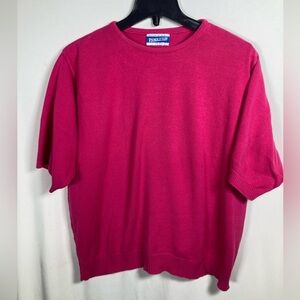 Vintage Pendleton Plus Knit Sweater Womens Plus Size XL/1X Short Sleeve